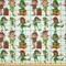Ambesonne Holiday Christmas Time Fabric by The Yard, Pattern of Funny Elves and Gift Boxes Merry Joyous Times, Decorative Satin Fabric for Home Textiles and Crafts, 3 Yards, Multicolor